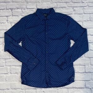 Scotch & Soda Slim Fit Long Sleeve Button Down (Navy)